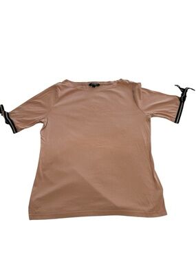 Lauren Ralph Lauren Short Sleeve Tie-Cuff Top in Dusty Rose